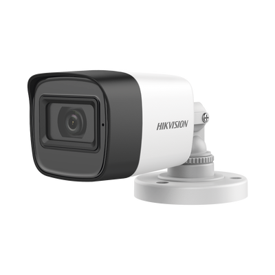 Bala TURBOHD 2 Megapixel / Gran Angular 106° / Lente 2.8 mm / Audio por coaxitron / 25 mts IR EXIR / Exterior IP67 / 4 Tecnologías / dWDR