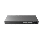 Switch Gigabit PoE+ Administrable / 16 puertos 10/100/1000 Mbps + 4 Puertos SFP Uplink / Hasta 240W / Compatible con GWN Cloud.