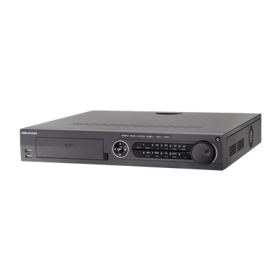 DVR 8 Megapixel / 32 Canales TURBOHD + 32 Canales IP / 4 Bahías de Disco Duro / 32 Cánales de Audio por Coaxitron / Videoanalisis / 16 Entradas de Alarma