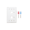 Placa de pared de 2 puertos, Keystone, con espacio para etiqueta…