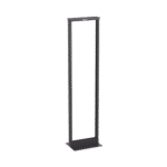 Rack de Dos Postes Estándar de 19 in, Rieles Numerados y Roscados #12-24, Fabricado en Aluminio, 45 Unidades de Rack, Color Negro