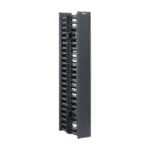 Organizador Vertical Doble NetRunner, para Rack Abierto de 45 Unidades, 4.9in de Ancho, Color Negro