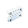 (255-220) - Placa Guía Superior de Doble Regulación para Cancelas Corredizas / Ajustable de 35 a 62 mm / Con 4 Rodillos de 30 mm / Galvanizado