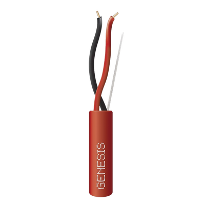 Bobina de Cable 2 x 14 AWG FPLR para Incendio y Voceo / 305 mts / Resistente a la Luz Solar / Sin Blindaje / Uso Interior