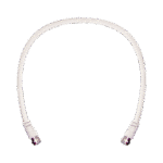 Jumper Coaxial con Cable Tipo RG-6 en Color Blanco de 60.96 centímetros de Longitud y Conectores F Macho en Ambos Extremos. 75 Ohm de Impedancia.