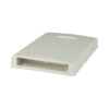 Caja de Montaje en Superficie, Con Accesorio para Resguardo de Fibra Óptica, Para 6 Módulos Mini-Com, Color Blanco Mate