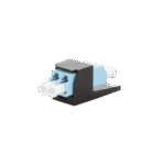 Módulo Acoplador LC Duplex, para Fibra Óptica Multimodo OM3/OM4, Tipo Mini-Com, Color Aqua