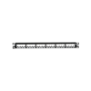 Panel de Parcheo Modular Mini-Com (Sin Conectores), Plano, Totalmente Blindado, de 24 puertos, 1UR