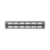 Panel de Parcheo Modular Mini-Com (Sin Conectores), Plano, Totalmente Blindado, de 48 puertos, 2UR
