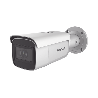 Bala IP 4 Megapixel / Lente Mot. 2.8 a 12 mm / 60 mts IR EXIR / Exterior IP67 / IK10 / WDR 120 dB / PoE / Videoanaliticos (Filtro de Falsas Alarmas) / Ultra Baja Iluminación / Entrada y Salida de Audio y Alarmas