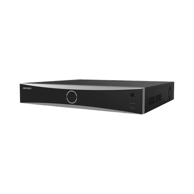 NVR 12 Megapixel (4K) / 16 canales IP / AcuSense (Evita Falsas Alarmas) / Reconocimiento Facial / 4 Bahías de Disco Duro / HDMI en 4K / Alarmas I/O