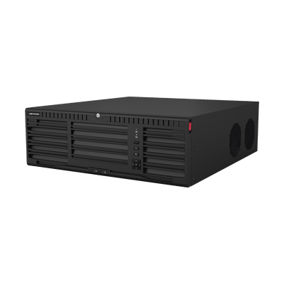 NVR 32 Megapixel (8K) / 32 Canales IP / Soporta Cámaras AcuSense / 16 Bahías de Disco Duro / 2 Tarjetas de Red / Soporta RAID con Hot Swap / HDMI en 8K / Soporta POS