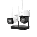KIT Inalámbrico1 / Cámara Bala 1 Cámara PTZ / 2 Megapíxeles / 1 Grabadora Wi-Fi / Hasta 512 GB de Almacenamiento (No Incluye Memoria SD) / Incluye Fuente y Cable RJ45