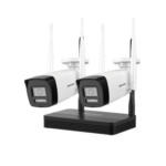KIT 2 Cámaras Bala 2 Megapíxeles / 1 Grabadora Wi-Fi / Hasta 512 GB de…
