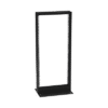 Rack de 2 Postes (Doble Perforación), Estándar 19", 24 Unidades, Fabricado en Acero, Base "L" para Anclar a Piso.