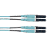 Jumper de Fibra Optica Multimodo 50/125 OM3, LC-LC Duplex, OFNR (Riser), Color Aqua, 2 Metros