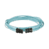 Jumper de Fibra Optica Multimodo 50/125 OM3, LC-LC Duplex, OFNR (Riser), Color Aqua, 3 Metros