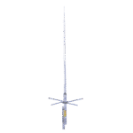 Antena Base VHF, Rango de 148 - 154 MHz, 7 dB de ganancia / Fibra de Vidrio y Aluminio / Auto Soportante