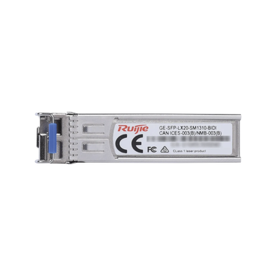 Módulo transceptor GE-SFP-LX20-SM1310-BIDI 1000BASE-LX SFP 1310nm-TX/1550nm-RX 20-km DDM Simplex LC SMF