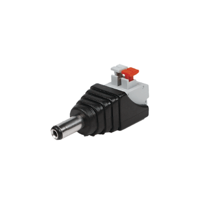 Adaptador tipo Jack de 3.5 mm Macho Polarizado de 12 vcd con Terminales de Presión.