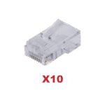 Kit de 10 Plugs RJ45 para cable UTP