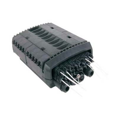 Caja de Distribución de Fibra Óptica para 24 Empalmes con 16 Acopladores SC/APC. Enterrado Directo, IP68, Splitter 1x8 Incluido con Conectores SC/APC