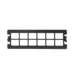 Placa acopladora vacía para Distribuidor de Fibra Óptica LP-ODF-8024, acepta 12 acopladores SC simplex o 12 acopladores LC Duplex, color negro