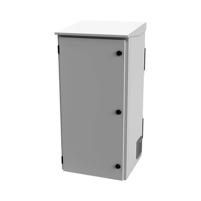 Gabinete de Exterior con Rack de 19" de 24U con Ventiladores y Termostato (Montaje a poste o torre se vende por separado).