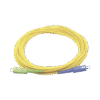 Jumper de Fibra Óptica Monomodo SC/UPC-SC/APC Simplex, color amarillo 3 metros