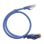 Patch Cord Cat6A 10G blindado 0.5M ( 1.64 ft ) AZUL