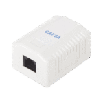 Caja de pared con 1 puerto, incluye 1 jack UTP Cat6A
