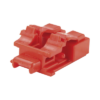 Kit de 10 Dispositivos para Bloquear Puertos de Fibra Óptica LC Duplex, Color Rojo, Incluye Llave de Extracción