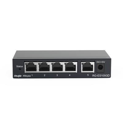 RG-ES105GD, Switch No Gestionado sin PoE de 5 puertos 10/100/1000Mbps