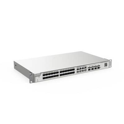 Switch no PoE de Capa 3 Gigabit de 24 Puertos SFP, 4 Puertos SFP+ y 8 Puertos Gigabit Combo