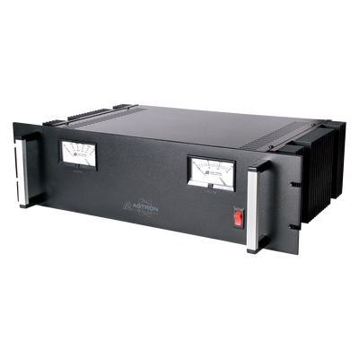 Fuente de poder 13.8Vcd, 35A, lineal regulada con circuito cargador de baterías, para instalación en rack