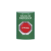 Botón de Salida de Emergencia en Español, Acción Mantenida, Girar para Restablecer y LED Multicolor