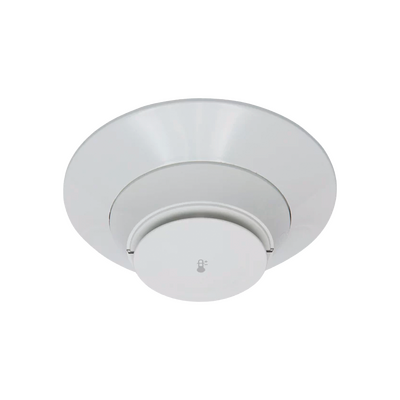 Detector Térmico de Temperatura Fija 57°C Direccionable / Compatible con Paneles Direccionables Silent Knight y Fire Lite / Incluye Base / Color Blanco / UL