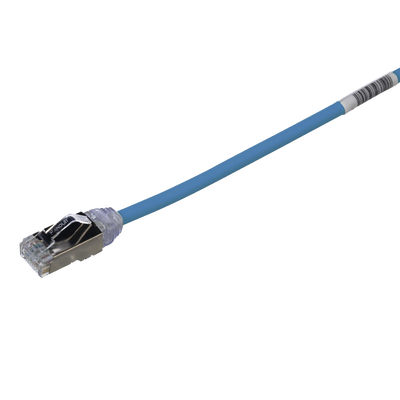 Patch Cord Cat6A, Diametro Reducido 28 AWG, Blindado S/FTP, CM/LS0H, 3m, Color Azul