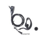 Micrófono - Audífono de solapa ajustable al oído para HYT BD-506 y Motorola EP450/ RVA50/ DTR620/ DTR720/ DEP450/ EP350/ VX80/ MAG ONE