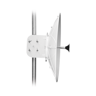 Antena direccional para B11, Doble polaridad, 10 a 11.7 GHz, 2 ft, Alta ganancia en 34 dBi, Montaje incluido