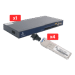 OLT de 4 puertos EPON con 8 puertos Uplink (4 puertos Gigabit Ethernet + 4 puertos Gigabit Ethernet SFP) , hasta 256 ONUS, + 4 Módulo SFP EPON PX20++, SC / UPC, hasta 20Km