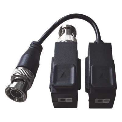 Kit de Transceptor (Balluns) TURBOHD / Hasta 8 MP (4K) / 100% Cobre / Soporta HD-TVI / AHD / CVI / CVBS / Audio por Coaxitron / Datos para Menú de Configurar de Cámaras