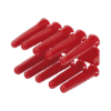 Taquete de 1/4 plástico paquete de 100 piezas para fijar objetos con tornillo en muros y techos de concreto o superficies sólidas, compatible con tornillo TH10X de 10 x 1 1/2" (1103-03100)