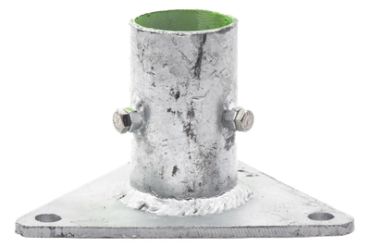 Base Triangular para Mástil de 1" a 2" con Opresores. Galvanizado por…