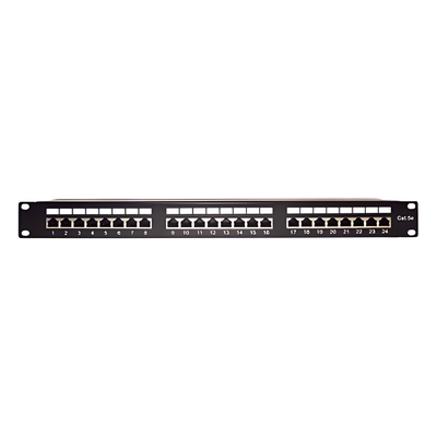 Panel de parcheo de impacto Blindado (STP) de 24 puertos Cat5e, 19in |…