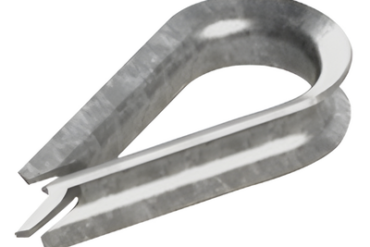 Cuello/ Guardacabo/ Rozadera para Cable de 1/4" de Acero Galv. por Inmersión
