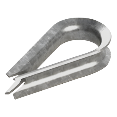 Cuello/ Guardacabo/ Rozadera para Cable de 1/4" de Acero Galv. por Inmersión