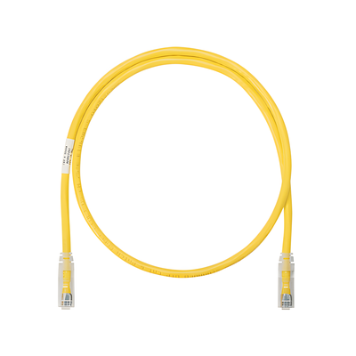 Cable de parcheo UTP Categoría 6, con plug modular en cada extremo - 1 m. - Amarillo