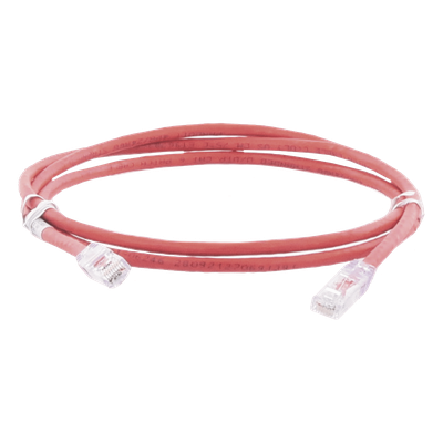 Cable de parcheo UTP Categoría 6, con plug modular en cada extremo - 2 m. - Rojo