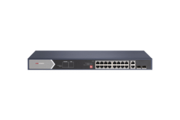 Switch PoE de 24 puertos / No administrable / 2 puertos RJ45 Gigabit / 2 puertos de fibra optica gigabit